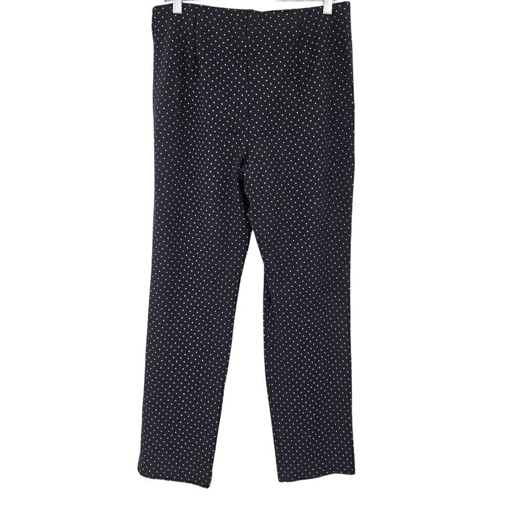 J. Jill Ponte Slim Straight Leg Pants Black Women's L Minimalist Business Career - Picture 2 of 9